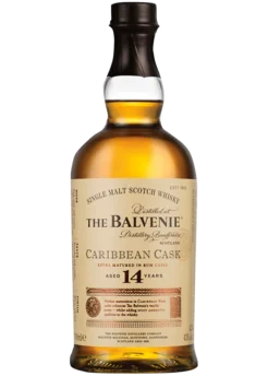 Antonio Bourdain | Whisky escocés de pura malta The Balvenie 14 años Caribbean Cask
