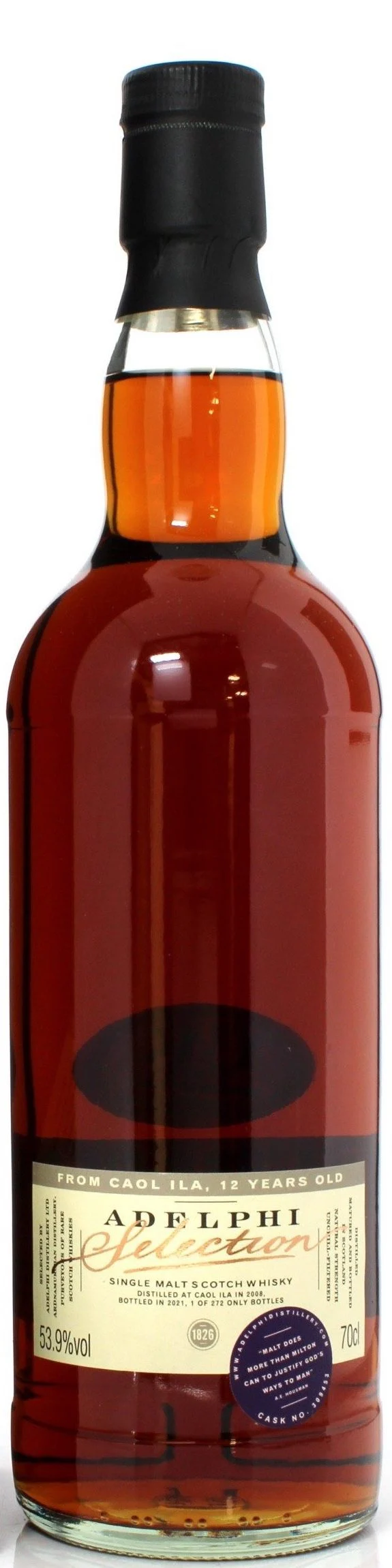 Caol Ila 2008 12 años Cask Strength Adelphi Whisky escocés de malta única | 700ML - Whiskey