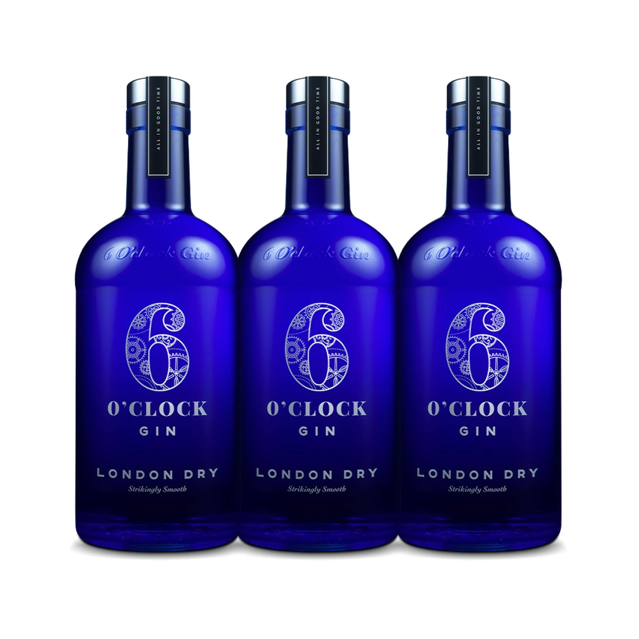 Paquete de 3 botellas de 6 O'Clock London Dry Gin (3) - Ginebra