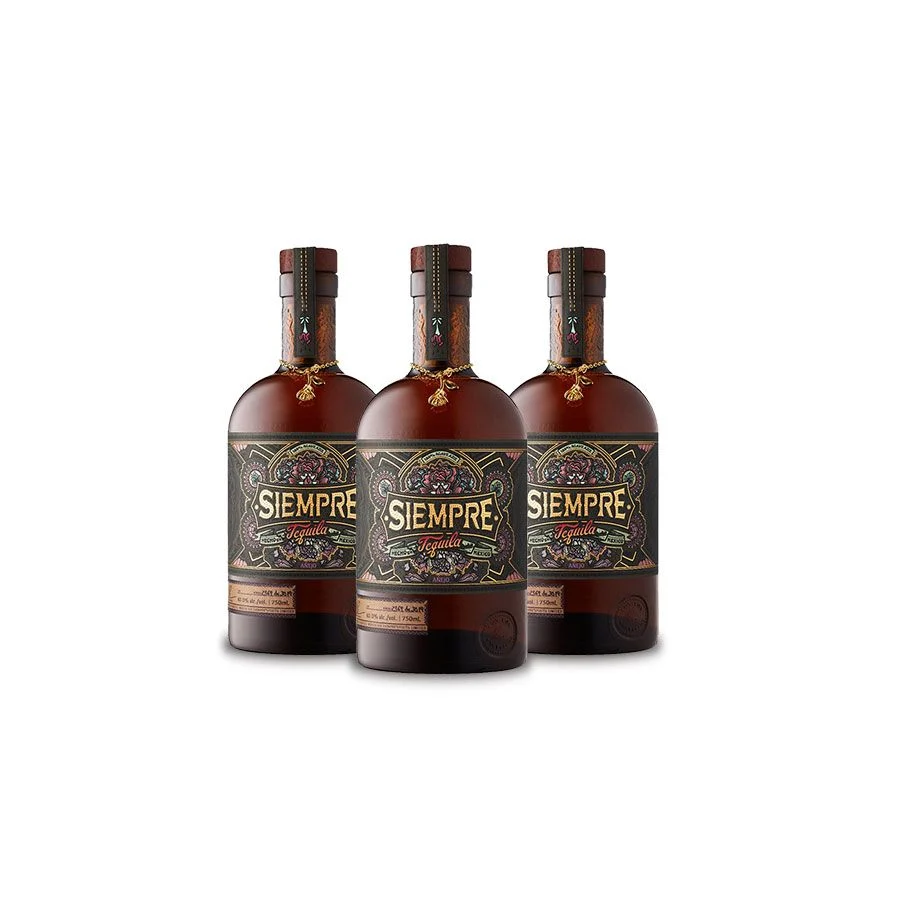 Siempre Anejo Tequila (3) Bottle Bundle