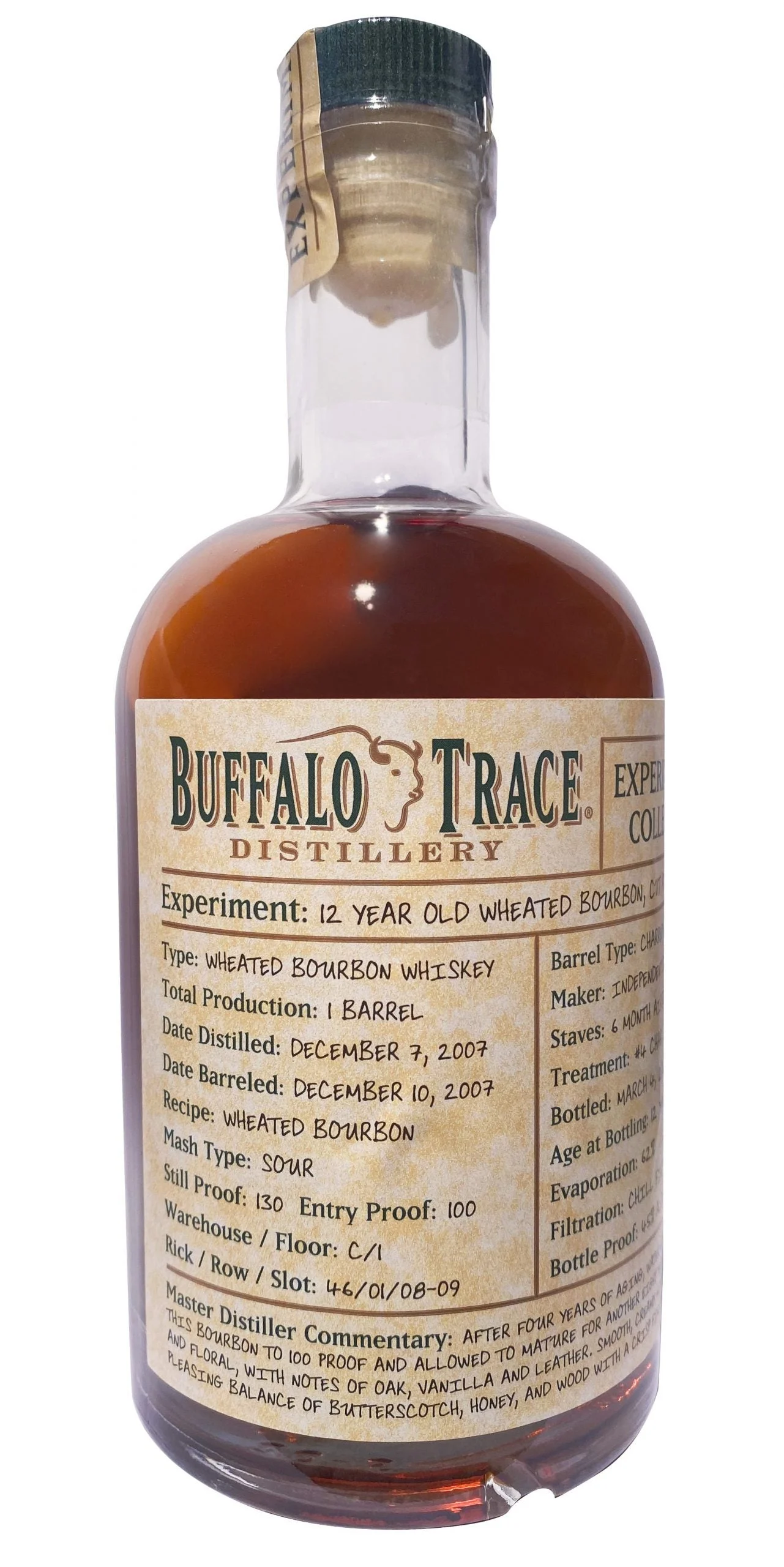 Buffalo Trace Experimental Collection | 12 Year Old Wheated Bourbon, Cut at Four Years - Whiskey