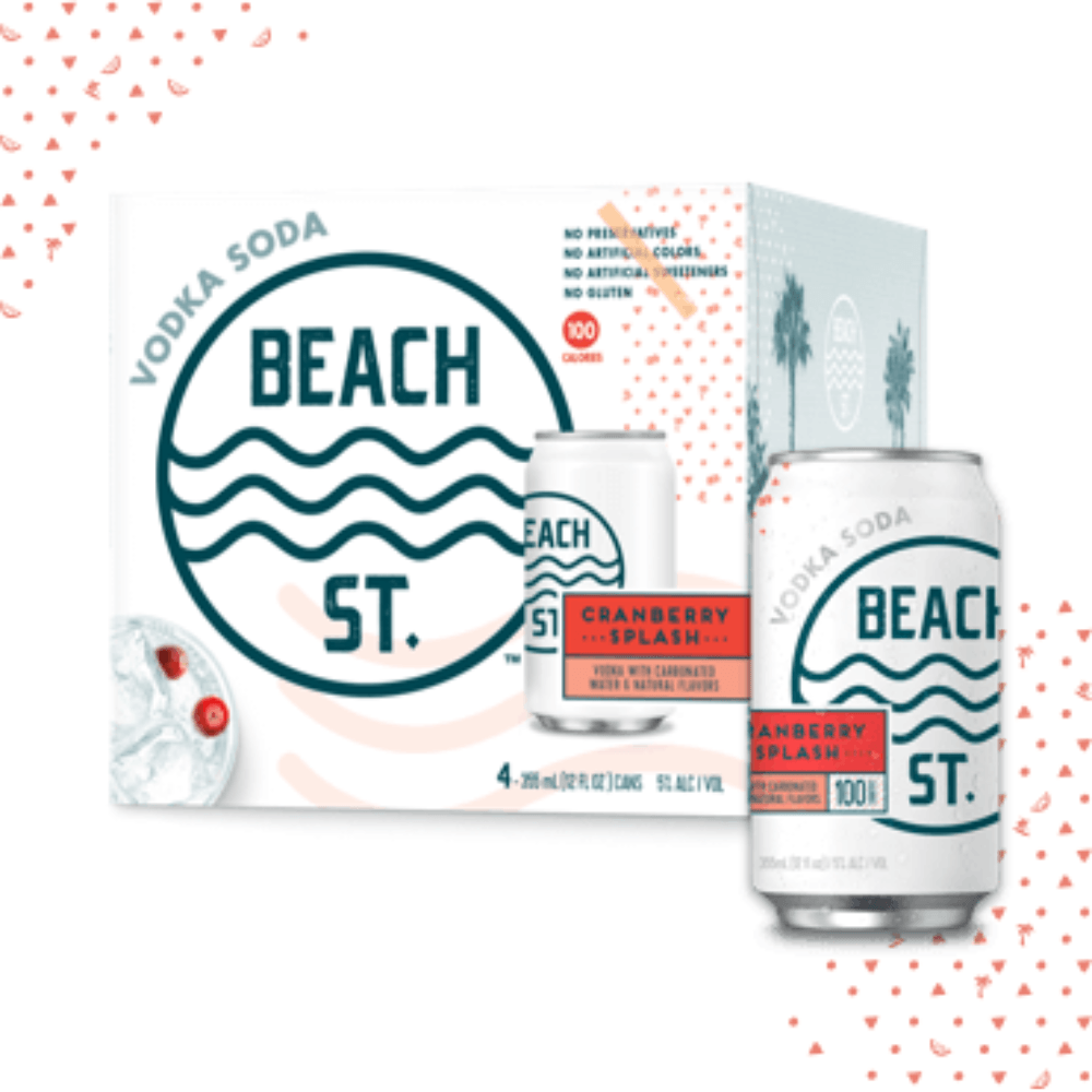 BEACH ST. Cranberry Splash Vodka Soda - Ready-to-Drink