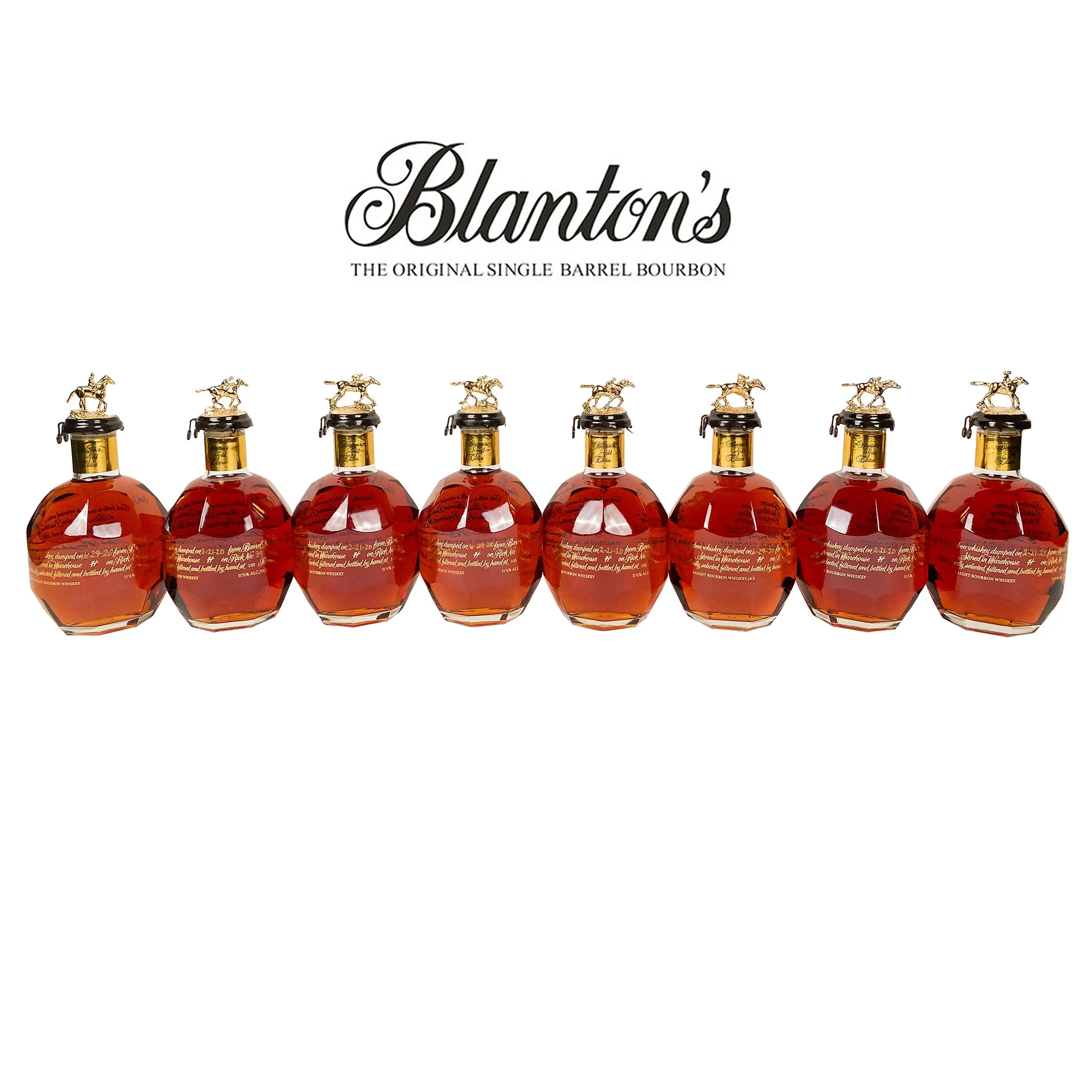 Blanton's Gold Edition | FULL COMPLETE HORSE COLLECTION | (8) 750ml Bottles - Whiskey