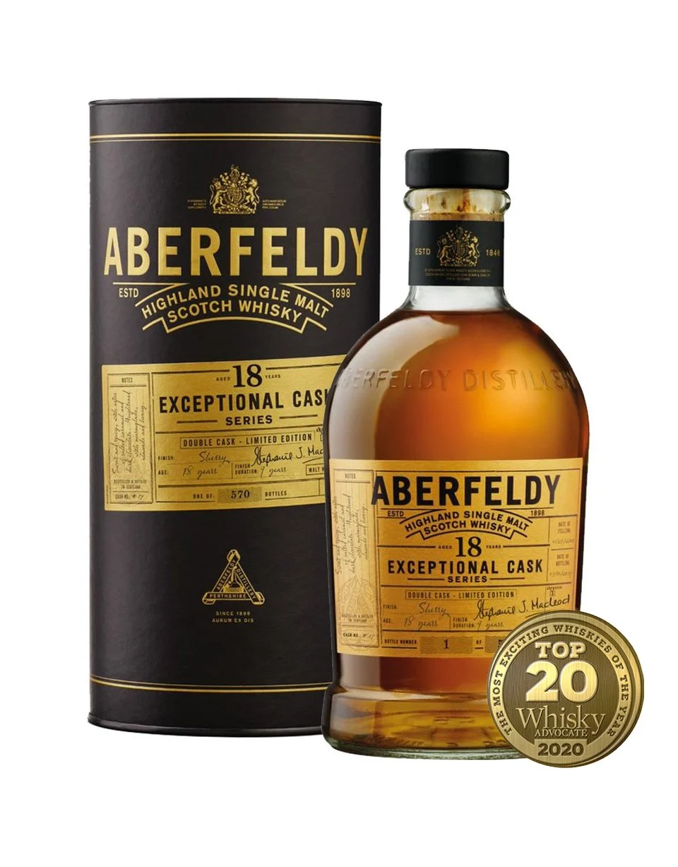 Aberfeldy 18 Year Old Exceptional Cask Series Double Cask Highland Single Malt Scotch Whisky - Whiskey
