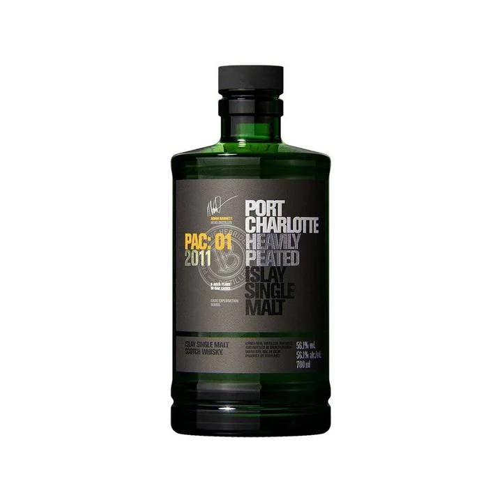 Bruichladdich Port Charlotte PAC: 01 2011 Heavily Peated Single Malt Scotch Whiskey