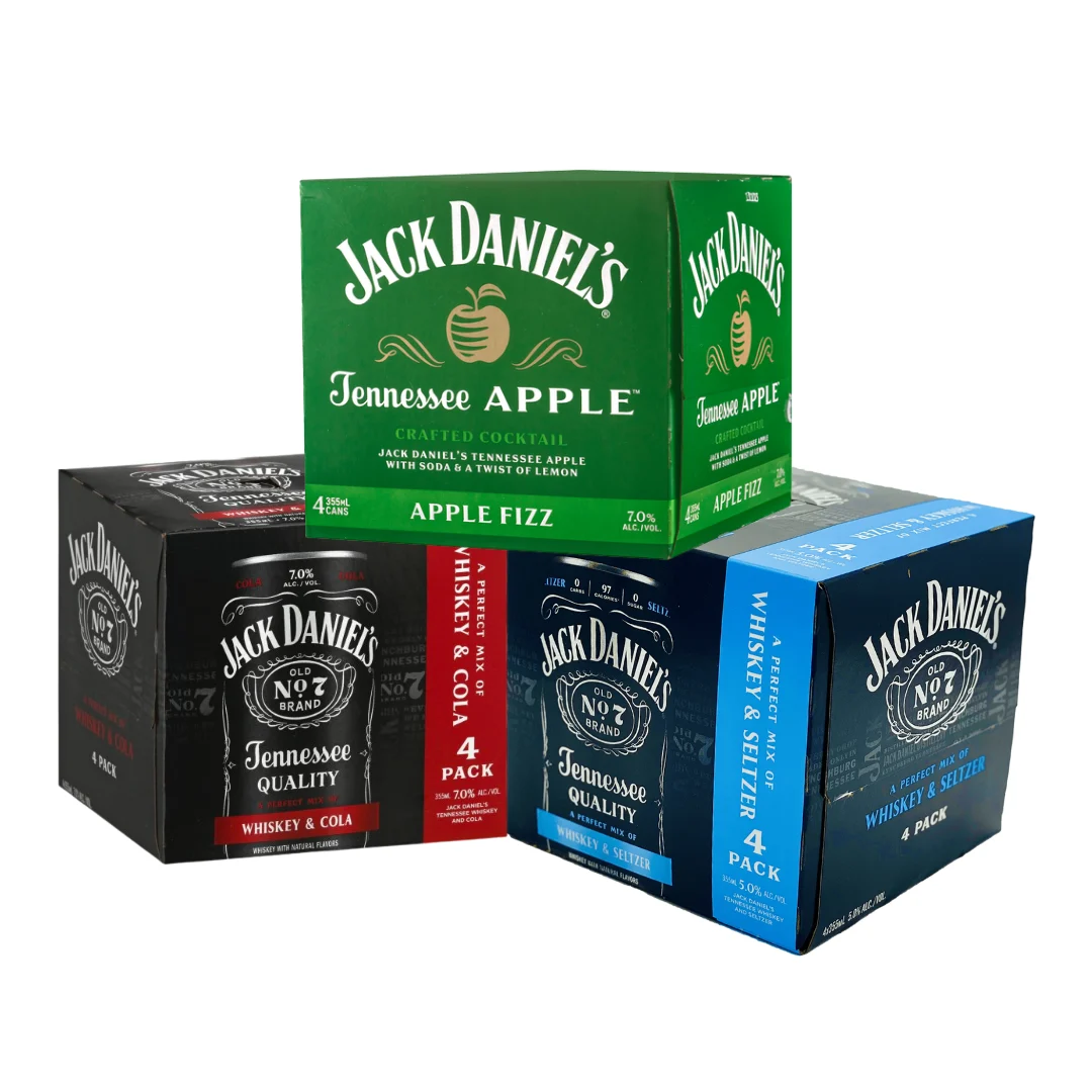 Jack Daniels Crafted Cocktails | Try Them All | (3) Pack Bundle - Ready To Drink
