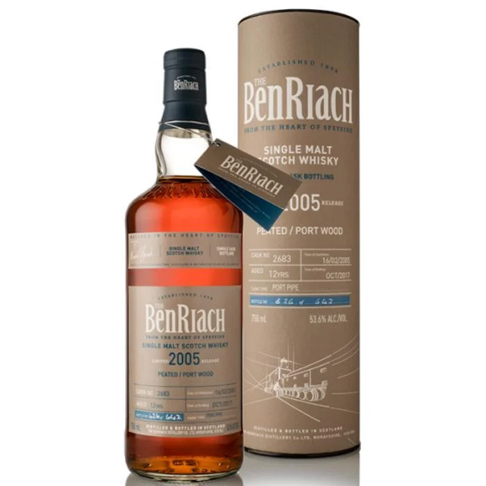 BenRiach 12 Year Old Peated Port Wood Finish Single Cask #2683 Single Malt Scotch Whisky - Whiskey