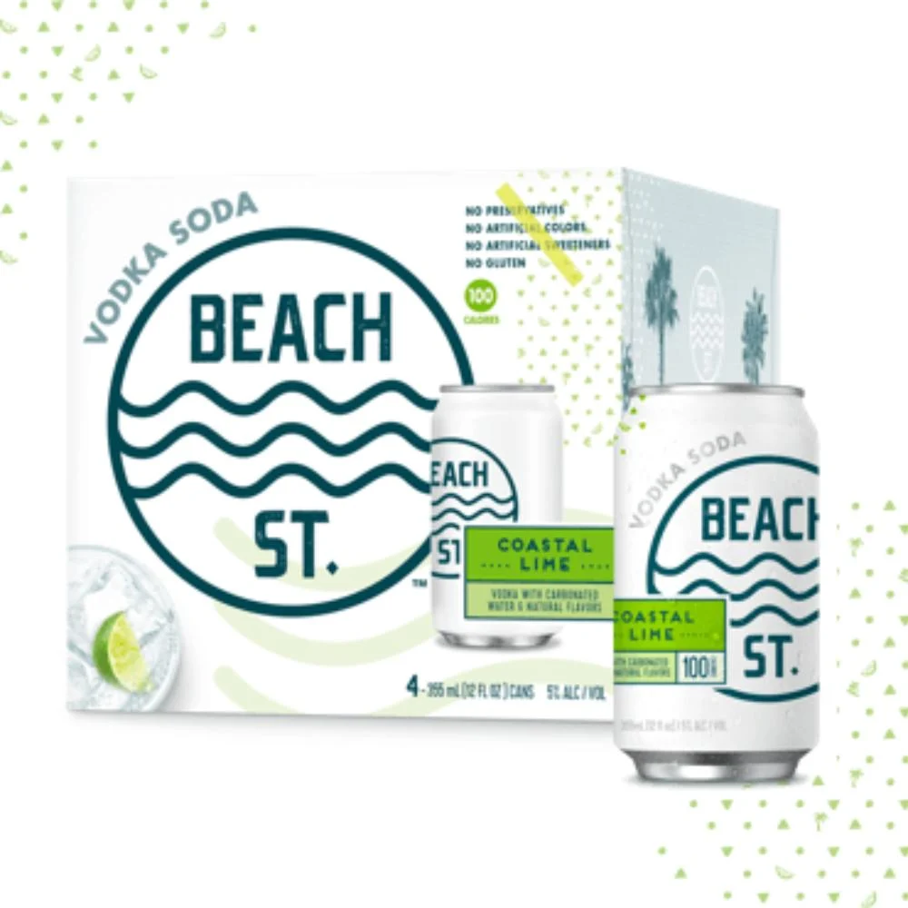 BEACH ST. Coastal Lime Vodka Soda - Ready-to-Drink