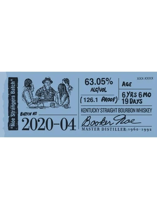 Booker’s "Noe Strangers Batch" Batch No. 2020-04 Straight Bourbon Whiskey
