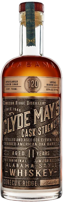 Clyde May's 11 Year Old Cask Strength Alabama Style Whiskey