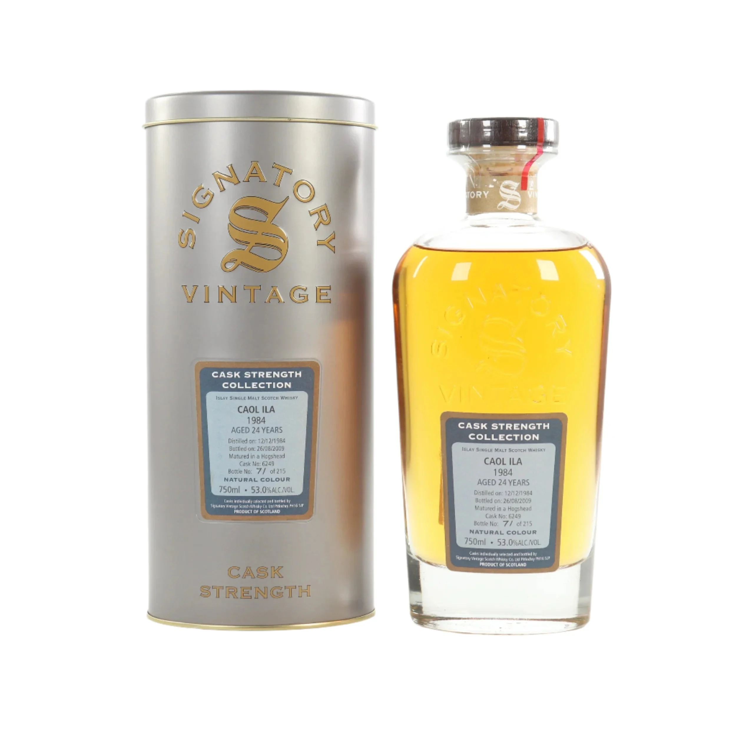 Caol Ila 1984 24 Year Old Single Malt (Signatory Bottling) Scotch Whisky - Whiskey