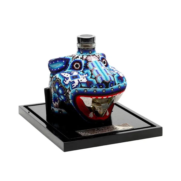 Chaquira Beaded Jaguar Blanco Tequila