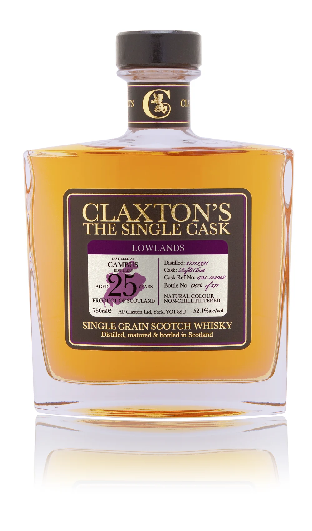 Claxton's The Single Cask - Whisky escocés Cambus de 25 años