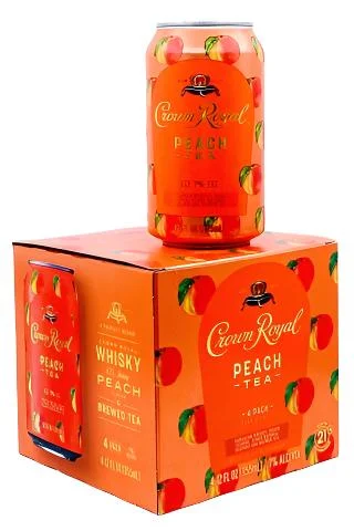 Crown Royal Peach Tea (4) Pack Cans - Ready To Drink