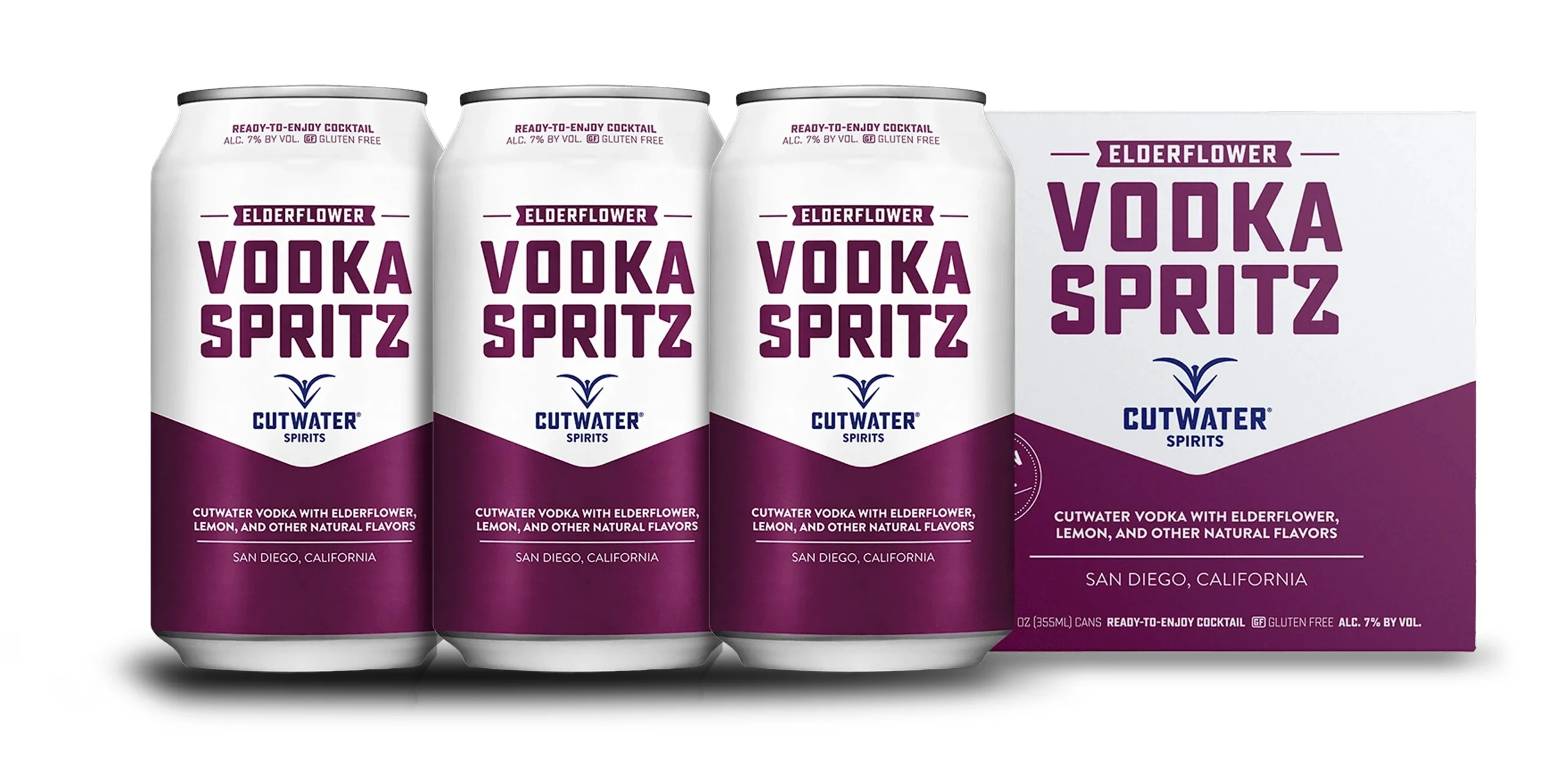 Cortamar | Vodka Spritz de flor de saúco (4) latas - Listo para beber