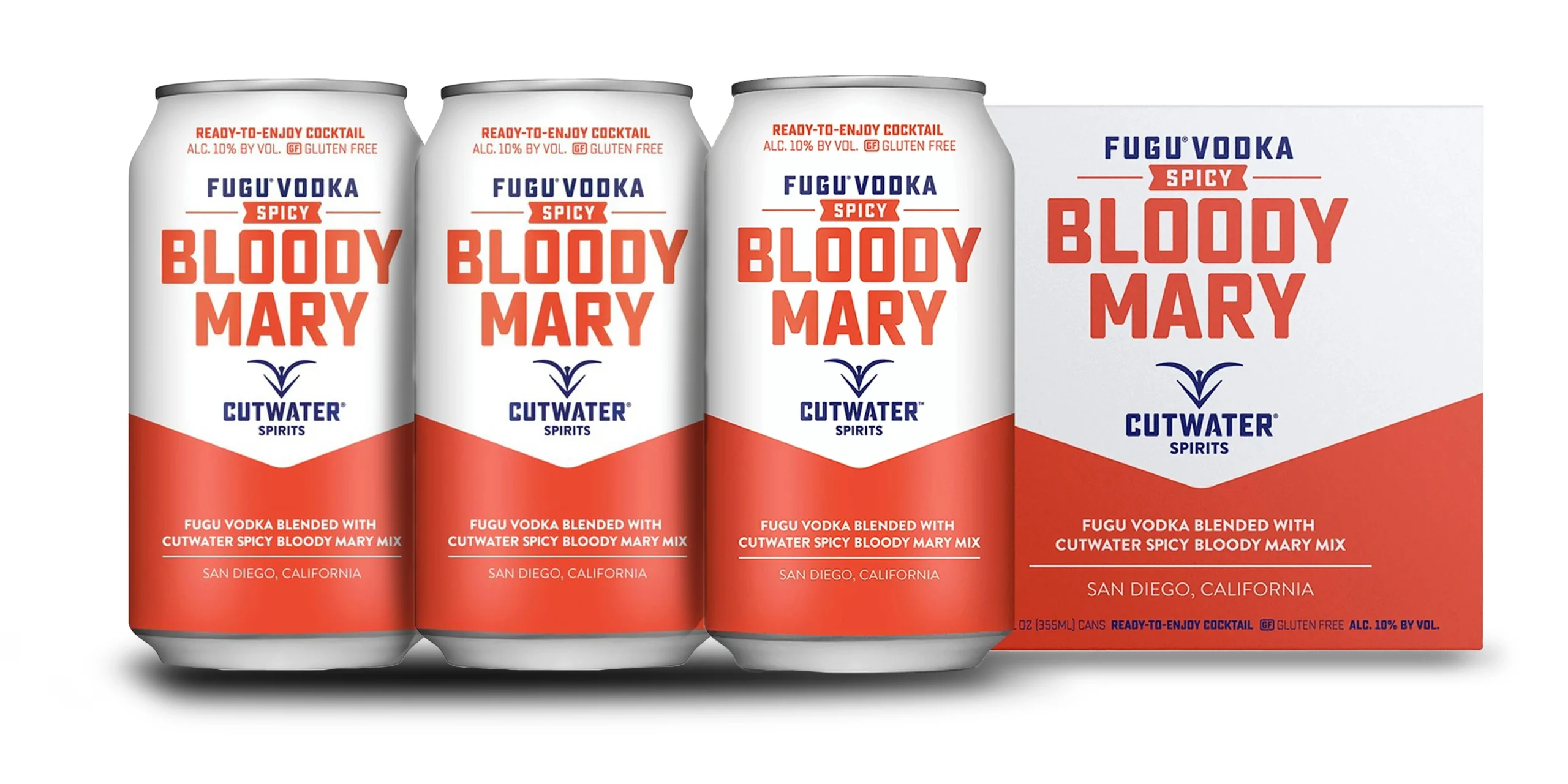 Cutwater | Fugu Vodka Spicy Bloody Mary (4) Pack Cans - Ready To Drink