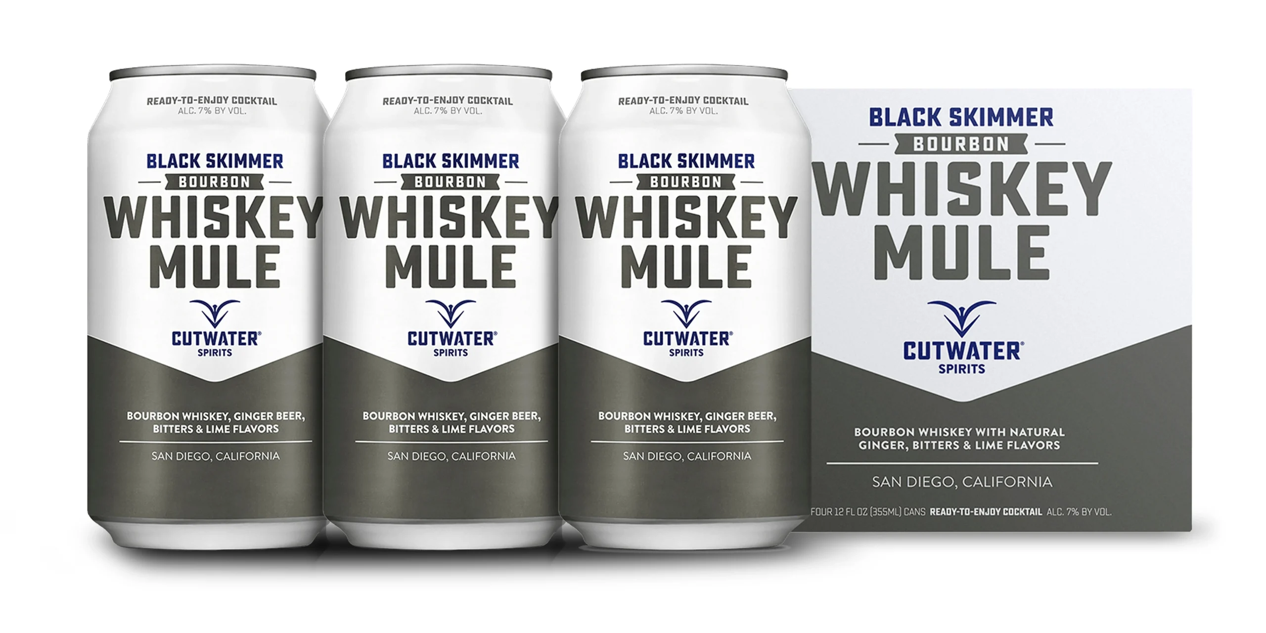 Cortamar | Black Skimmer Bourbon Whisky Mule (4) Latas - Listo para beber