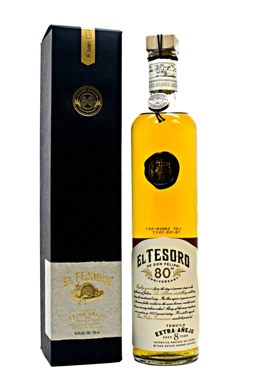 El Tesoro 8 Year Old 80th Anniversary Extra Añejo Tequila