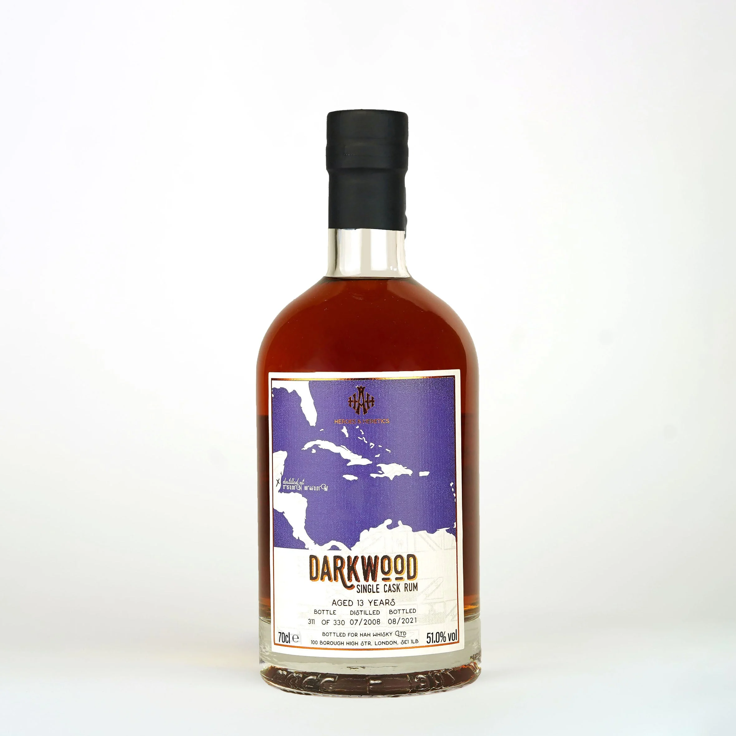 Darkwood 13 años 2007 (barril 5) - Ron Heroes & Heretics | 700ML