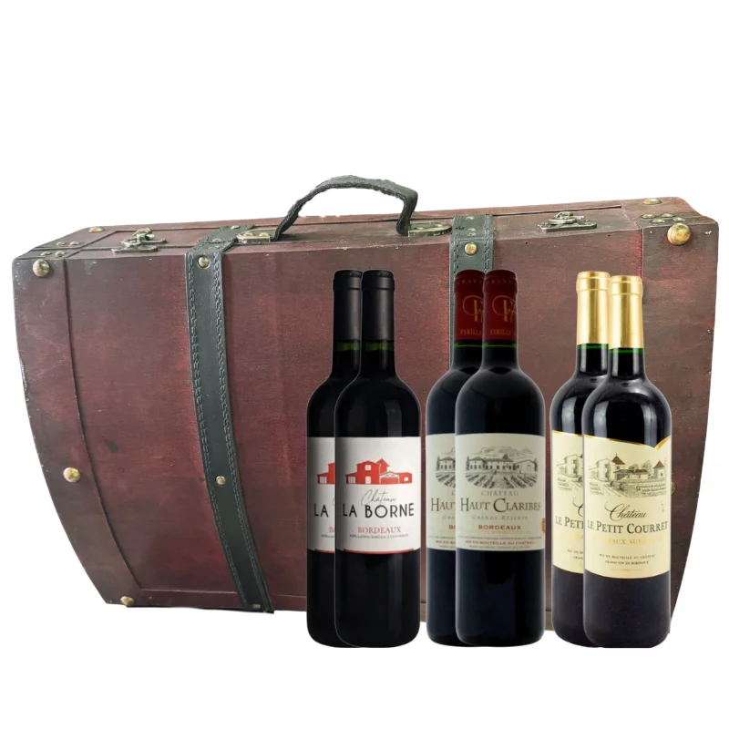 BAUL DE MADERA Selección BORDEAUX x6 BOTELLAS - AMB Vinos