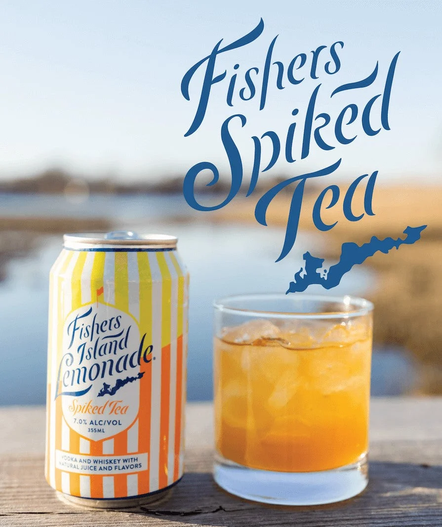 Paquete de 4 latas de té con púas de Fishers Island - Listo para beber
