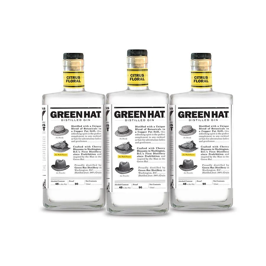 Green Hat | Citrus Floral Gin (3) Bottle Bundle