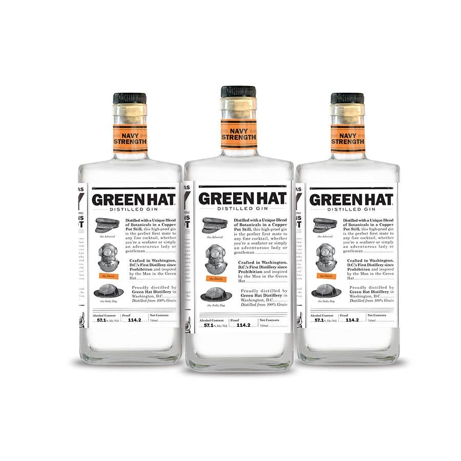 Green Hat | Navy Strength Gin (3) Bottle Bundle