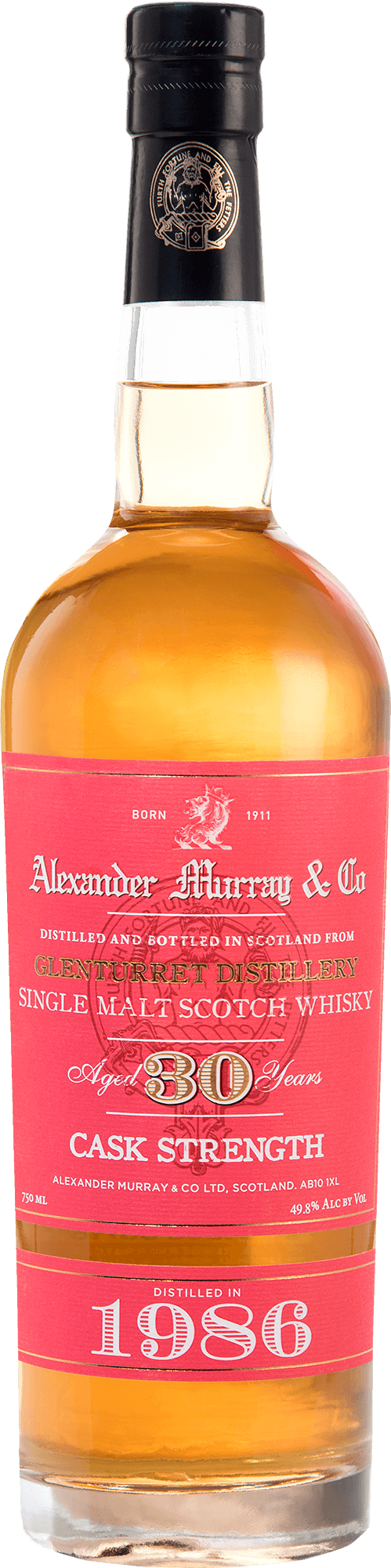 Alexander Murray 1986 Glenturret 30 Year Old Single Malt Scotch Whisky - Whiskey