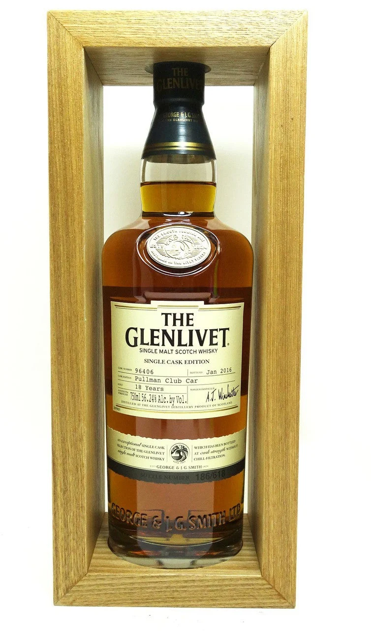 The Glenlivet Single Cask Pullman Club Car 18 Year Old Single Malt Scotch Whisky - Whiskey