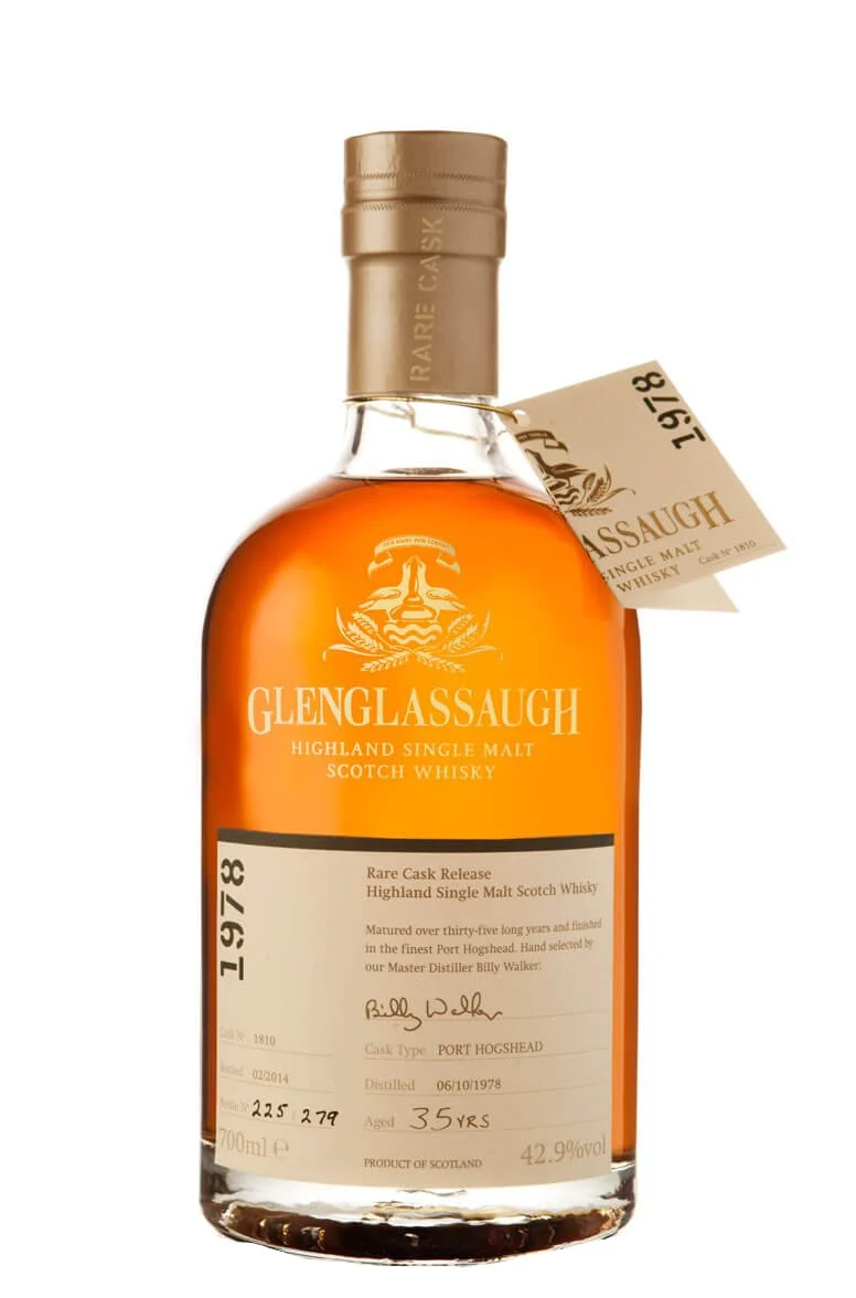 Glenglassaugh 1978 Batch 1 Port Hogshead Cask 1810 35 Year Old Single Malt Scotch Whisky - Whiskey