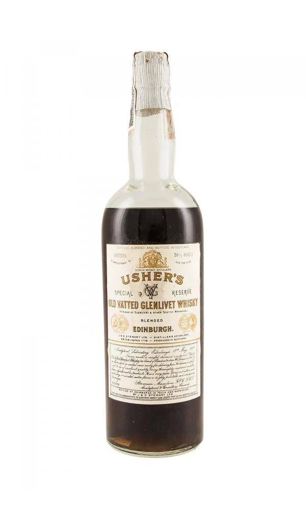 Usher's Old Vatted Glenlivet Bot.1920s Blended Malt Scotch Whisky - Whiskey