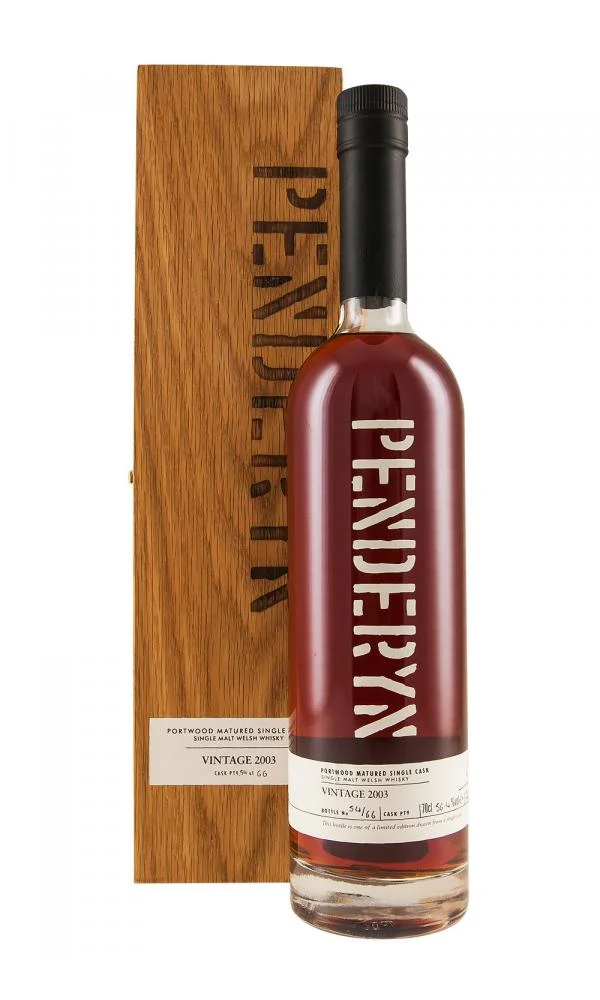 Penderyn VIntage 2003 PT9 Portwood Matured Single Cask Single Malt Welsh Whisky | 700ML - Whiskey