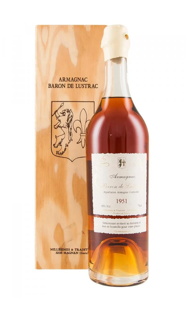 1951 Baron de Lustrac Vintage Armagnac | 700ML - Liqueur