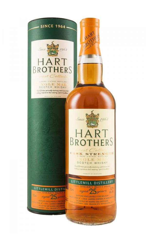 Littlemill 1989 25 Year Old (Hart Brothers) Cask Strength Single Malt Scotch Whisky | 700ML - Whiskey