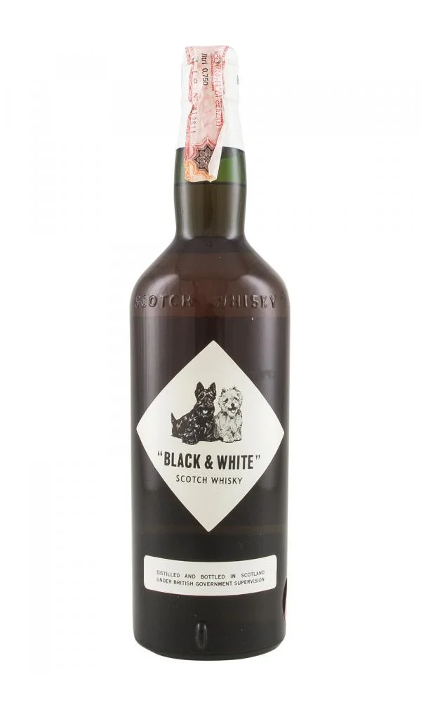 Black & White Tin Cap Big Label Scotch Whisky - Whiskey