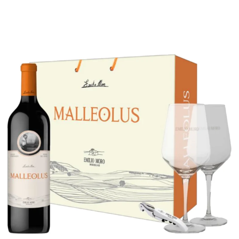 MALLEOLUS 2023 + 2 copas + abridor en Estuche con asa - Bodegas Emilio Moro