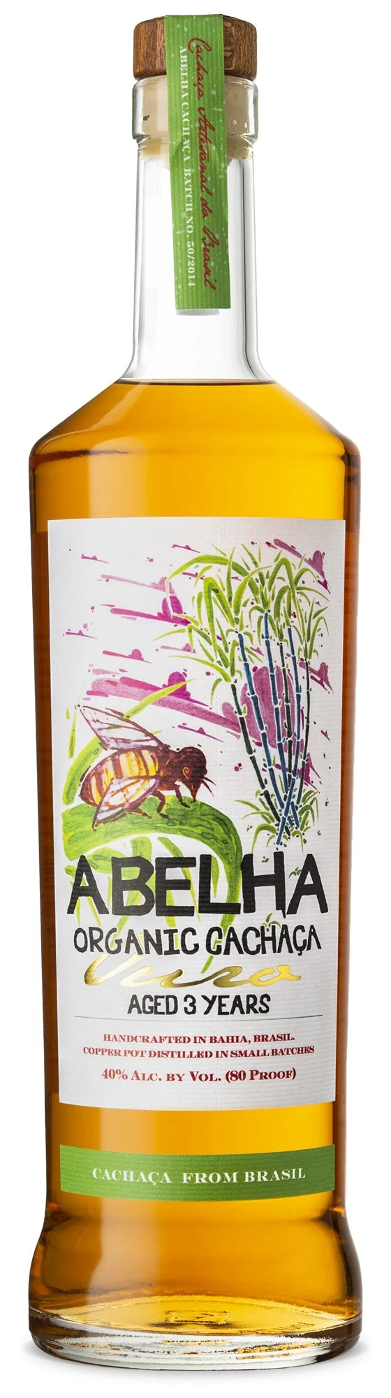 Abelha Cachaca Orgánica 3 Años Oro