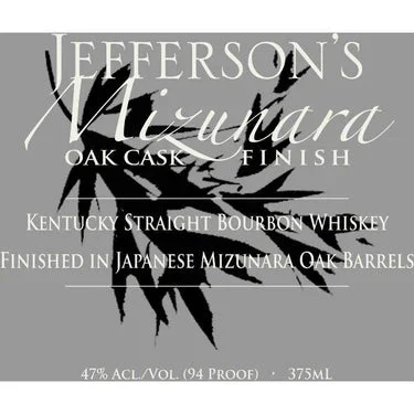 Jefferson's Mizunara Oak Cask Finish Straight Bourbon Whiskey - Whisky