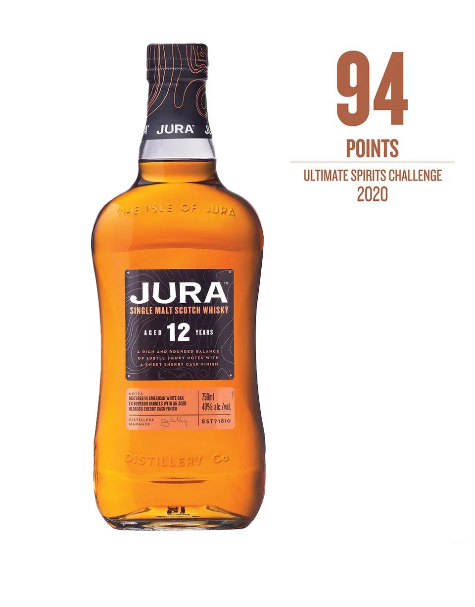 Whisky escocés de pura malta Jura 12 años
