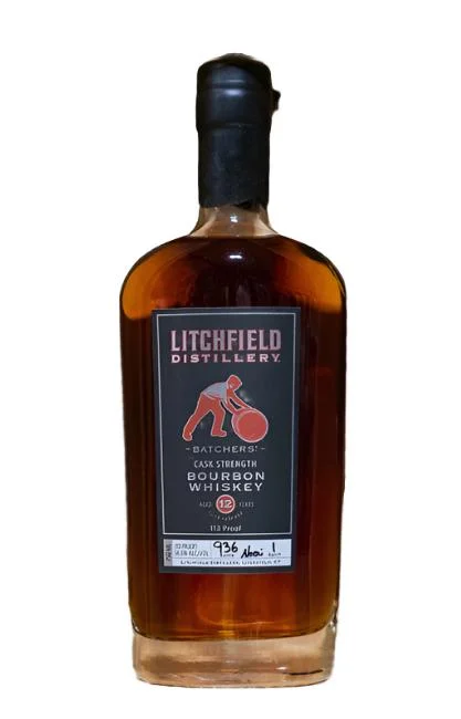 Litchfield Distillery Batchers Cask Strength 12 Year Old 1st Release Bourbon Whiskey