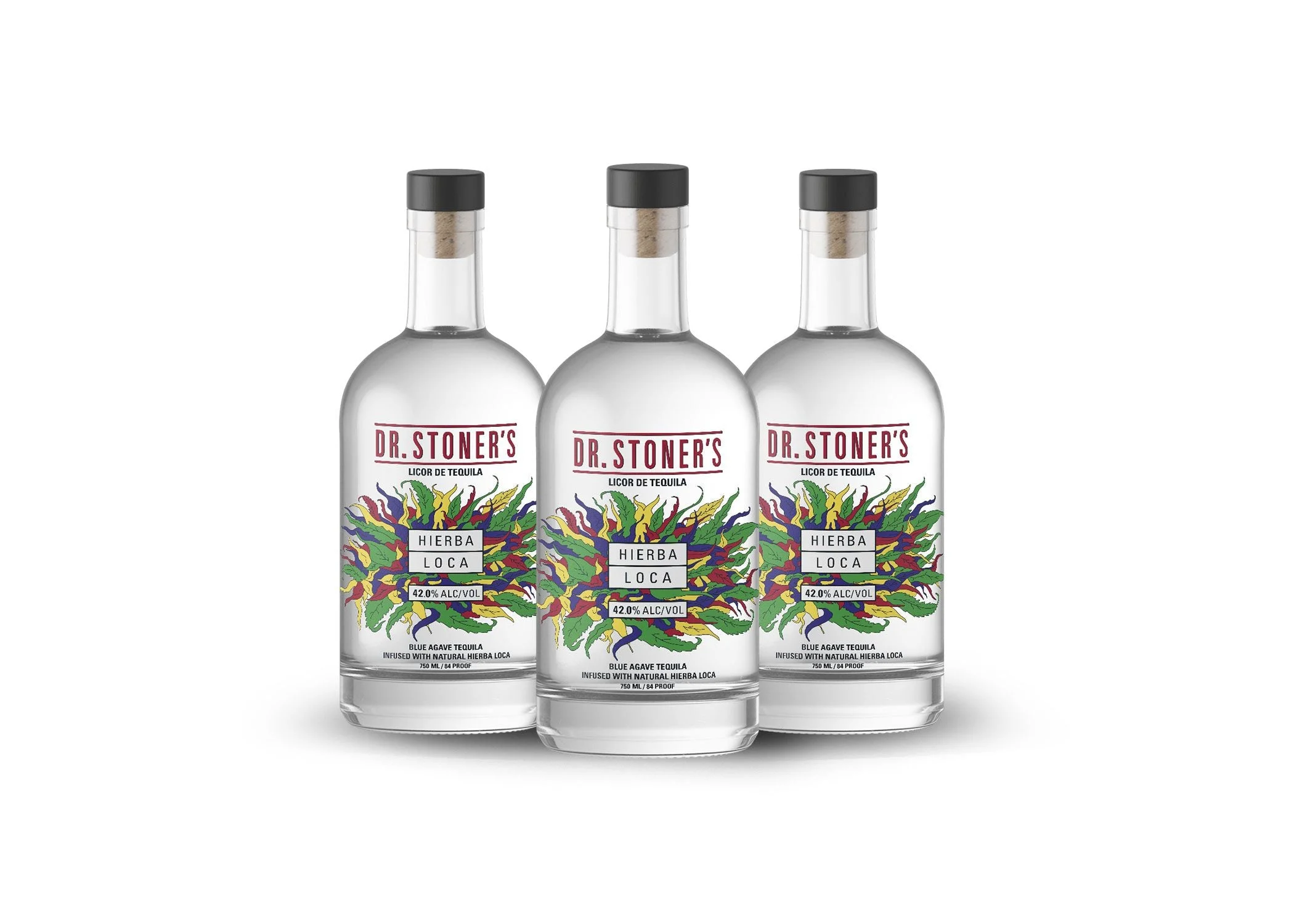 Dr. Stoner's Hierba Loca Tequila (3) Bottle Bundle