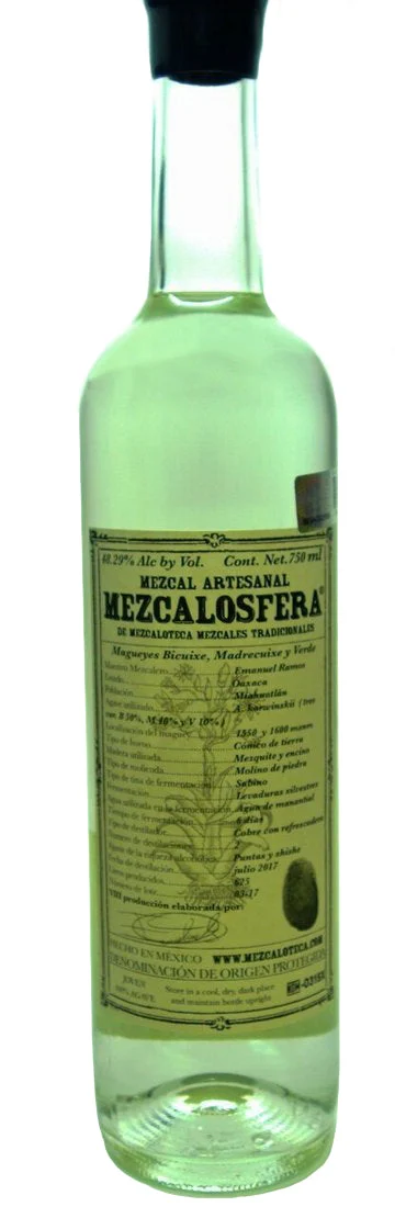 Mezcalosfera Bicuixe/ Madrecuixe/ Verde – Emanuel Ramos Mezcal