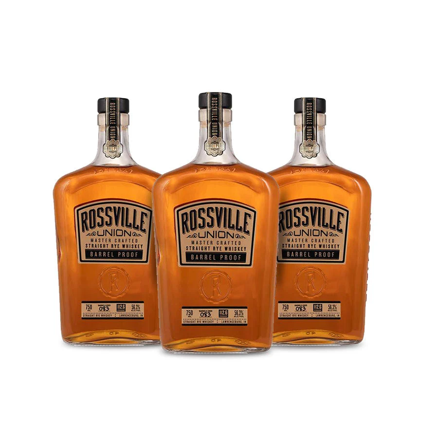 Rossville Union Master Crafted | Barrel Proof Straight Rye Whiskey (3) Bottle Bundle
