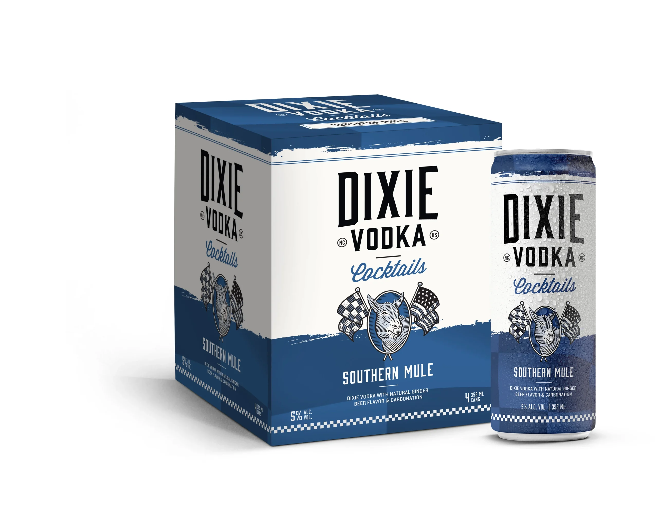 Dixie Vodka Cocktails | Southern Mule (4) Pack Cans - Ready To Drink