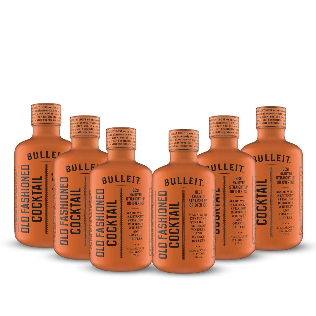 Bulleit Crafted Cocktails | Old Fashioned Cocktail | (6) Bottle Bundle - Ready To Drink
