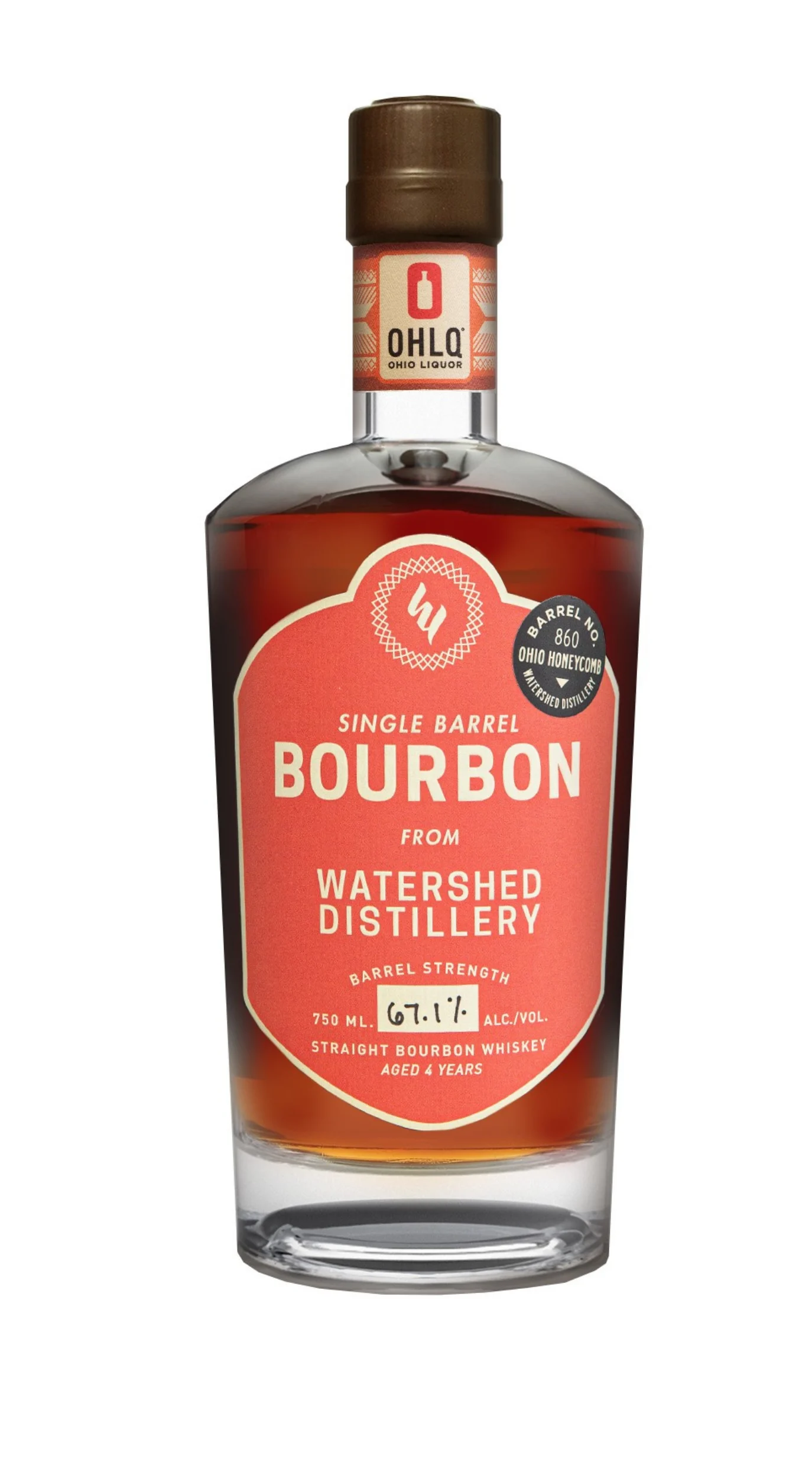 Destilería Watershed | OHLQ | Bourbon de un solo barril con forma de panal de Ohio - Whisky