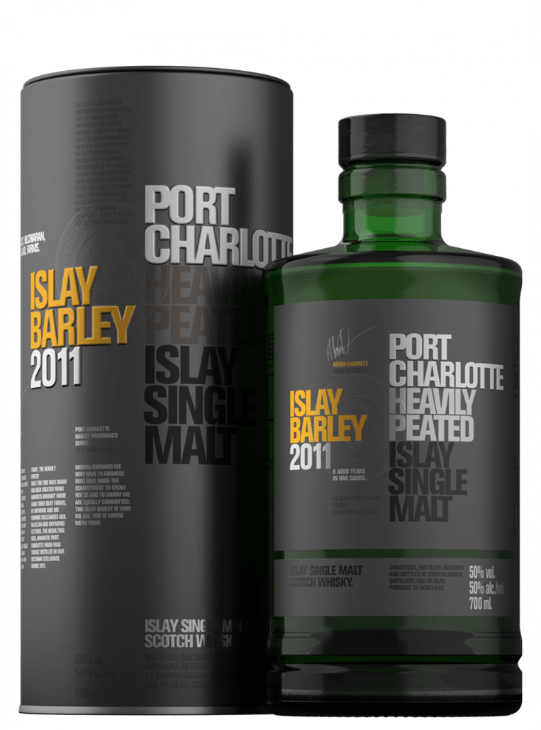 Bruichladdich Port Charlotte Islay Cebada Muy turbada Whisky escocés de malta única