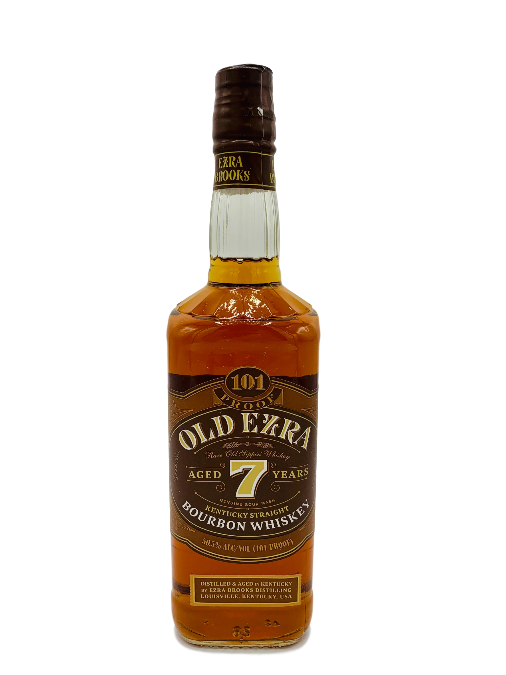 Old Ezra 7 Year Old Straight Bourbon Whiskey (Old Packaging)