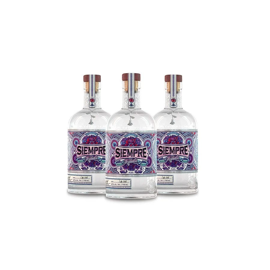 Siempre Plata Tequila (3) Bottle Bundle