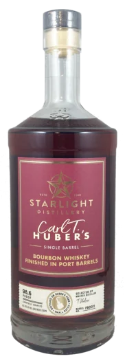 Huber's Starlight Distillery Bourbon Finished in Port Barrel Distillery Shop Release Whiskey - Whisky